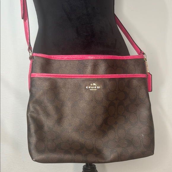 Coach Crossbody Bag in Brown and Pink - Picture 1 of 10